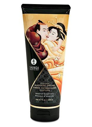Shunga kissable massage cream - almond sweetness (200 мл) - съедобный массажный крем