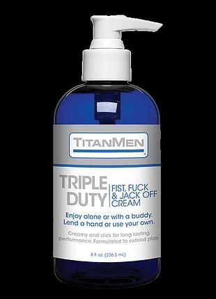Doc johnson titanmen - triple duty (236 мл) - густая смазка для фистинга