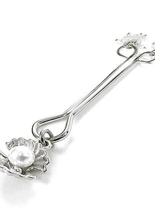 Art of sex - margie clit clamp - зажим для клитора жемчужина с ракушкой и кристаллами