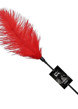 Art of sex - puff peak - червона лоскітка зі страусиним пером