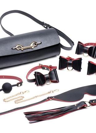 Набір для bdsm master series bow - luxury bdsm set with travel bag