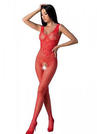 Passion bs098 red - бодистокинг с открытым низом