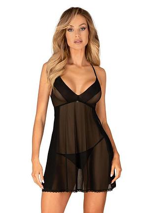 Пеньюар и трусики obsessive latinesa babydoll & thong xs/s