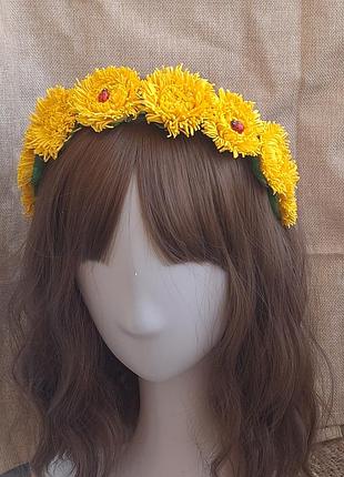 Венчик с одуванчиками, обруч одуванчика, одуванчики