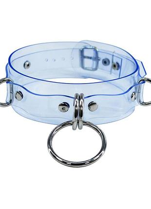 Feral feelings d-rings - прозрачный ошейник для фиксации