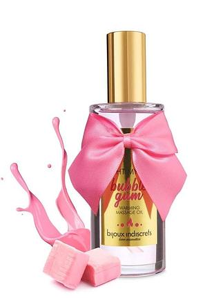 Bijoux indiscrets light my fire strawberry bubblegum - разогревающее масло для массажа