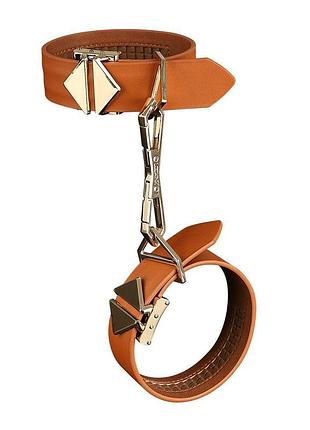 Наручники lockink wristcuffs/anklecuffs brown set