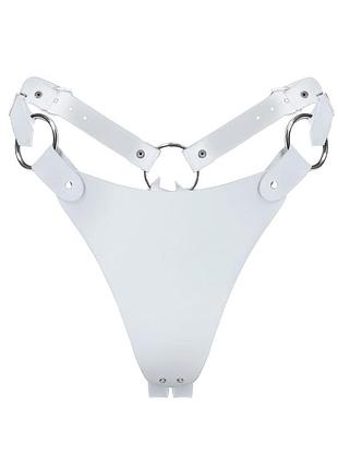 Feral feelings - string bikini white - трусики з натуральної шкіри