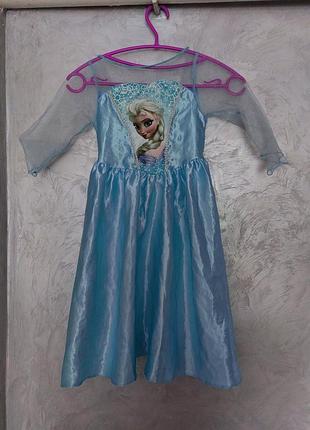 Платье ледяное сердце, платье для принцессы эльза атласное