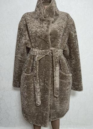 Шуба зимова еко мутон великий розмір 3хl 54-56р