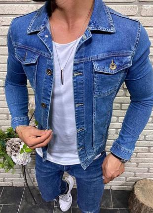 Мужская джинсовая куртка, джинсовка, джинсовка