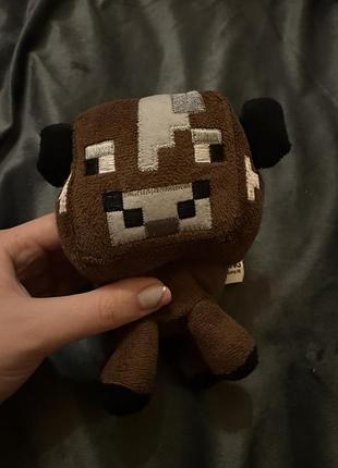 Дитяча іграшка з гри minecraft коричнева корова 16см cow майнкрафт