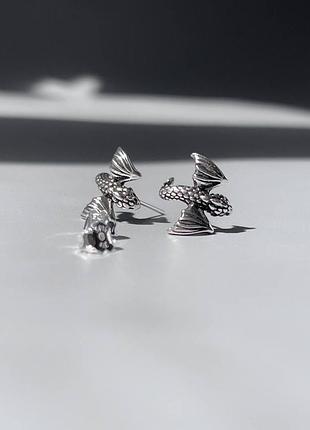 Серьги pandora «изогнутые драконы» игра престолов