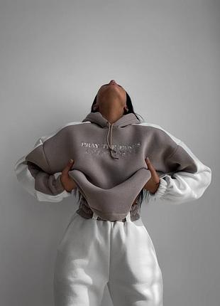 Костюм жіночий з вишивкою тринитка на флісі туреччина 42-44,46-48