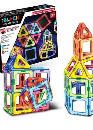 Магнітний конструктор 30 деталей iblock pl-923-526