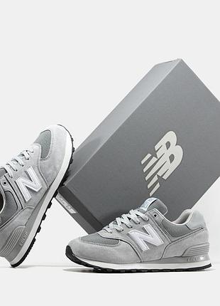 Чоловічі кросівки new balance 574 grey white 41-43-44-46
