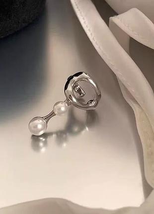 Клипса стерлинговое серебро 925 с бусиной