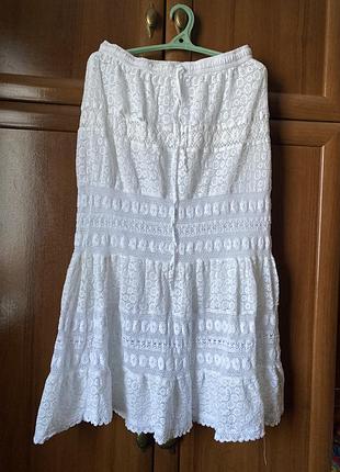 Спідниця біла довга