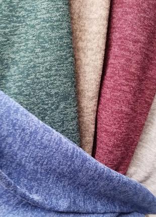Сезонная ткань трикотаж меланж с начесом