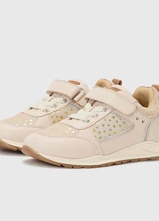 Шкіряні дитячі кросівки для дівчинки 32р friboo. кросівки на липучці весна осінь