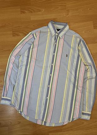 Polo ralph lauren multicolor oxford shirt чоловіча сорочка оксфорд