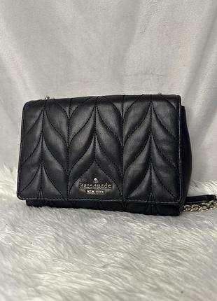 Шкіряна оригінальна сумка бренду kate spade