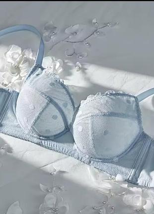 Жіночий бюстгальтер ніжно-блакитний 85d