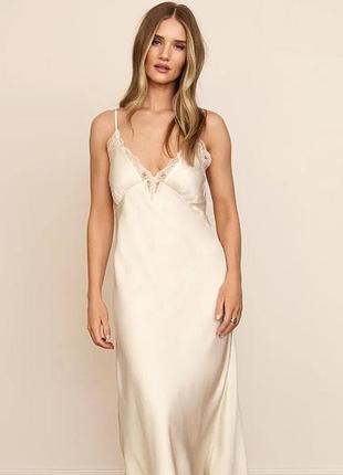 Пенюар для невесты айвори ночная рубашка