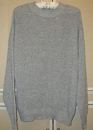Джемпер сірий меланж  оверсайз (oversize) 8