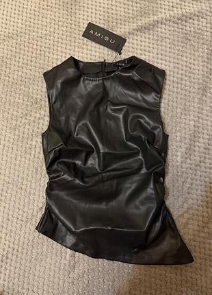 Шкіряний топ