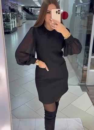 Платье праздничное женское черное
