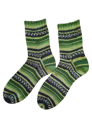 Вязаные шерстяные носки ручной работы