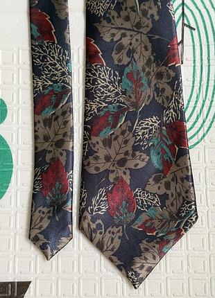 Галстук too city листовой принт винтаж шелк