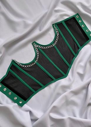❗ексклюзив❗праздничная корсетка на шнуровке с цепочкой