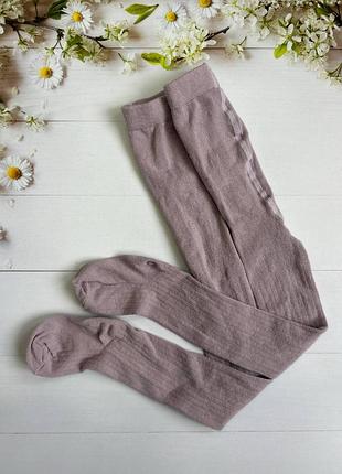 Колготи бавовняні дитячі в рубчик капучино h&m р. 98-104(2-4 роки)