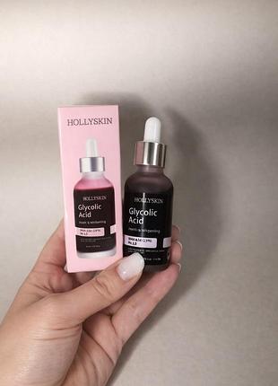 Кислотна сироватка-пілінг для обличчя hollyskin glycolic acid
