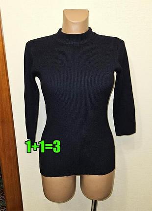 🤩1+1=3 базовий чорний жіночий светр лонгслів рубчик під горло colloseum, розмір 46 - 48