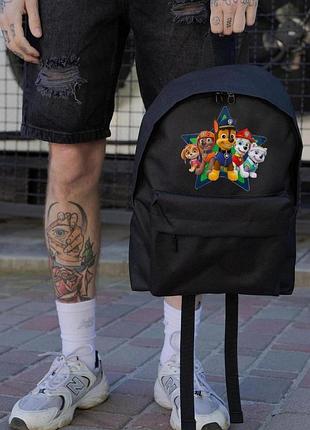Повсякденний рюкзак шкільний для хлопчика without compact з принтом щенячий патруль black