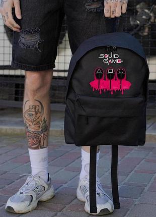 Повсякденний рюкзак шкільний для хлопчика without compact з принтом squid game black