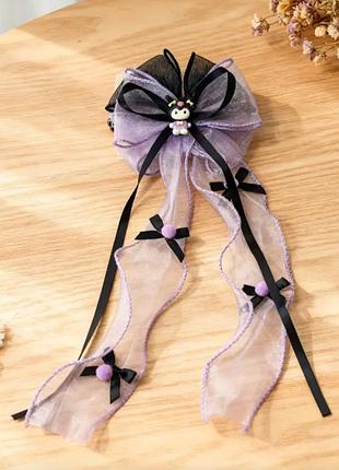 Трендова заколка куромі, великий  бант для дівчинки санріо