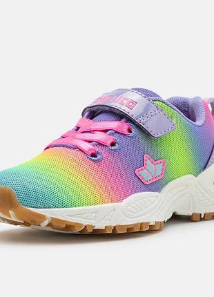 Текстильные кроссовки сеточка для девочки lico. детские кроссовки для спорта 33 р