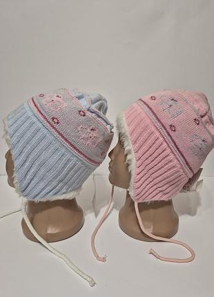 Шапка ушанка ткань с мехом, размер 46-48