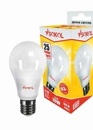 Лампа светодиодная a60 7.0w 220в e27 4100к 89478 тм sokol