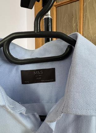 Голуба сорочка m&s 3