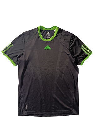 Чоловіча спортивна футболка adidas f50 (s-m) чорна з зеленим, climacool / для футболу
