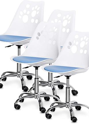 Комплект (4шт) дитяче крісло evo-kids indigo white/blue (арт h-232 w/bl-х4)