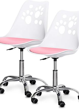 Комплект (2шт) дитяче крісло evo-kids indigo white / pink (арт h-232 w/pn-х2)