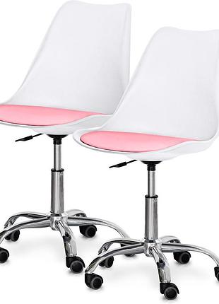 Комплект (2шт) крісло evo-kids capri white / pink (арт h-231 w/pn-х2)