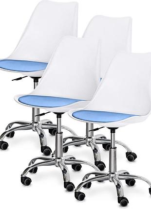 Комплект (4шт) крісло evo-kids capri white/blue (арт h-231 w/bl-х4)