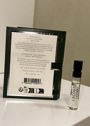 ♥️lacoste original eau de parfum, пробник, оригинал 2
